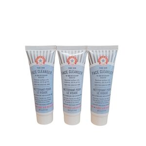 First Aid Beauty Pure Skin Face Cleanser x 3  1 oz Each New